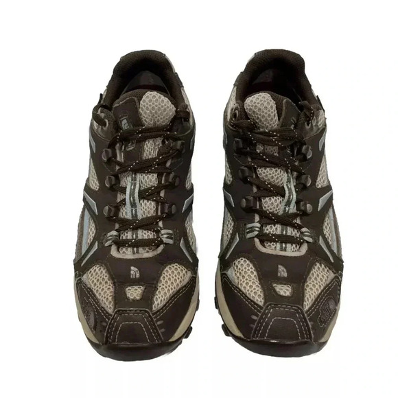 THE NORTH FACE GORE-TEX Hiking Shoes Heel Cradle Pro Size 7 Brown Tan Blue - Picture 8 of 10